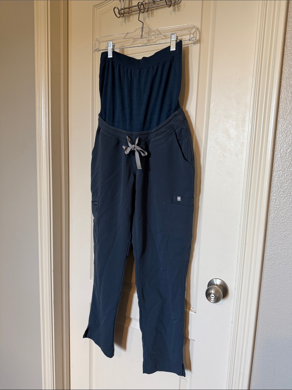 Figs Women's Navy Blue Maternity Scrub Jumpsuit